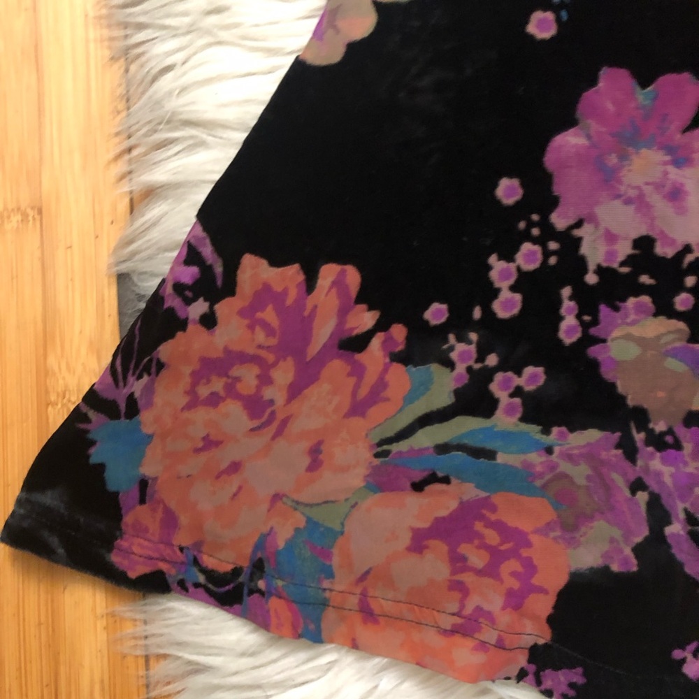 Lulus Make It Cute Black Burnout Velvet Floral Print Mini Skater Dress S NWT - Picture 10 of 16